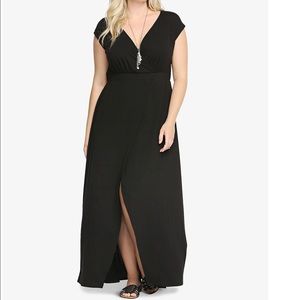 Surplice maxi tulip dress